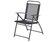 Gartenmöbel Set 4-Sitzer LIVO Metall Schwarz_679112