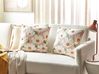 Dekokissen 2er Set JATROPHA 45 x 45 cm Baumwolle Rosa Blumenmuster