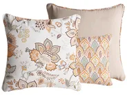 Dekokissen 3er Set HOPEA 30 x 50 cm 45 x 45 cm Baumwolle Bunt Blumenmuster_1039082
