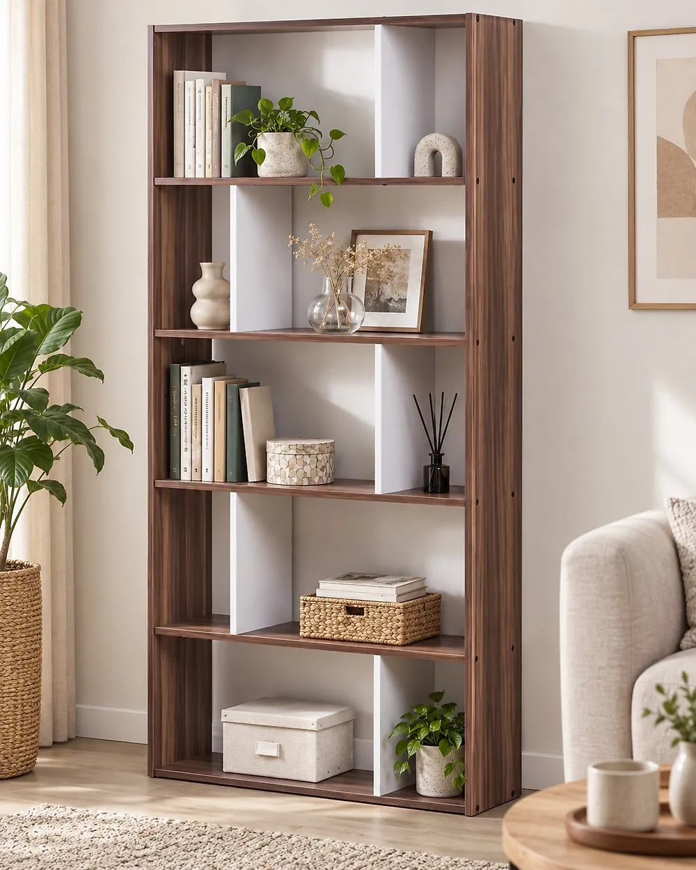 Bücherregal mit 5 Ebenen ORILLA 174 cm Dunkelbraun