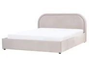 Ottoman Bed QUILLIEN Chenille Taupe 160 x 200 cm (EU King Size)_989557