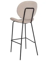 Set of 2 Bar Chairs LUANA Boucle Light Beige_906888
