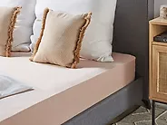 Fitted Sheet HOFUF 160 x 200 cm Cotton Beige_1179742