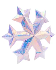 Set of 3 Hanging Decorations LED MULTIA 25 cm Snowflake Multicolour_1186413
