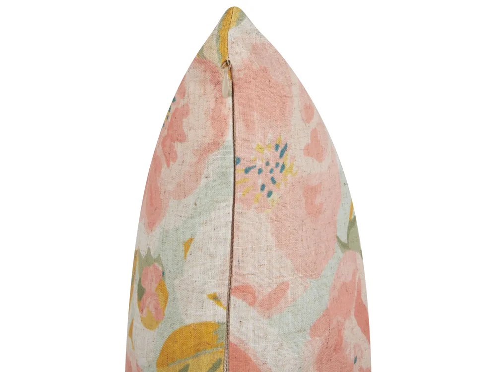 Dekokissen 2er Set ZAHRIYE 45 x 45 cm Rosa Blumenmuster_902145