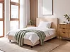 Bett mit Lattenrost Bouclé ALBI 120 x 200 cm Beige