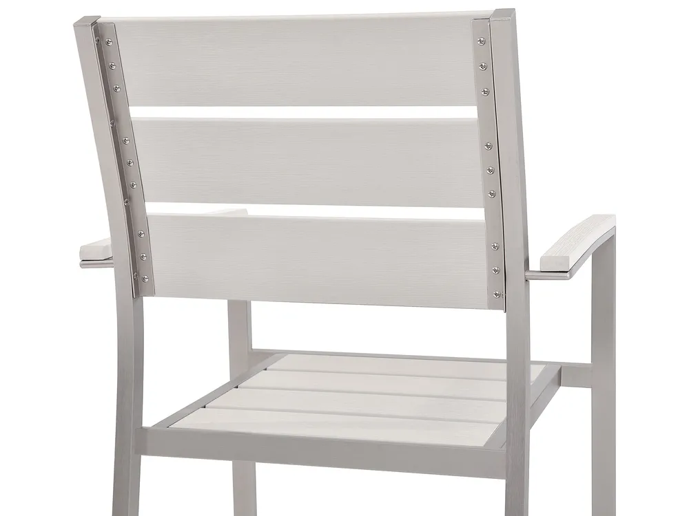 Garden Dining Set 6 Seater VERNIO White_539328
