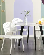 Set of 4 Garden Chairs OSTIA White_862728