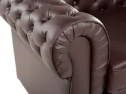 Living Room Set 4 Seater CHESTERFIELD Leather Brown_769474