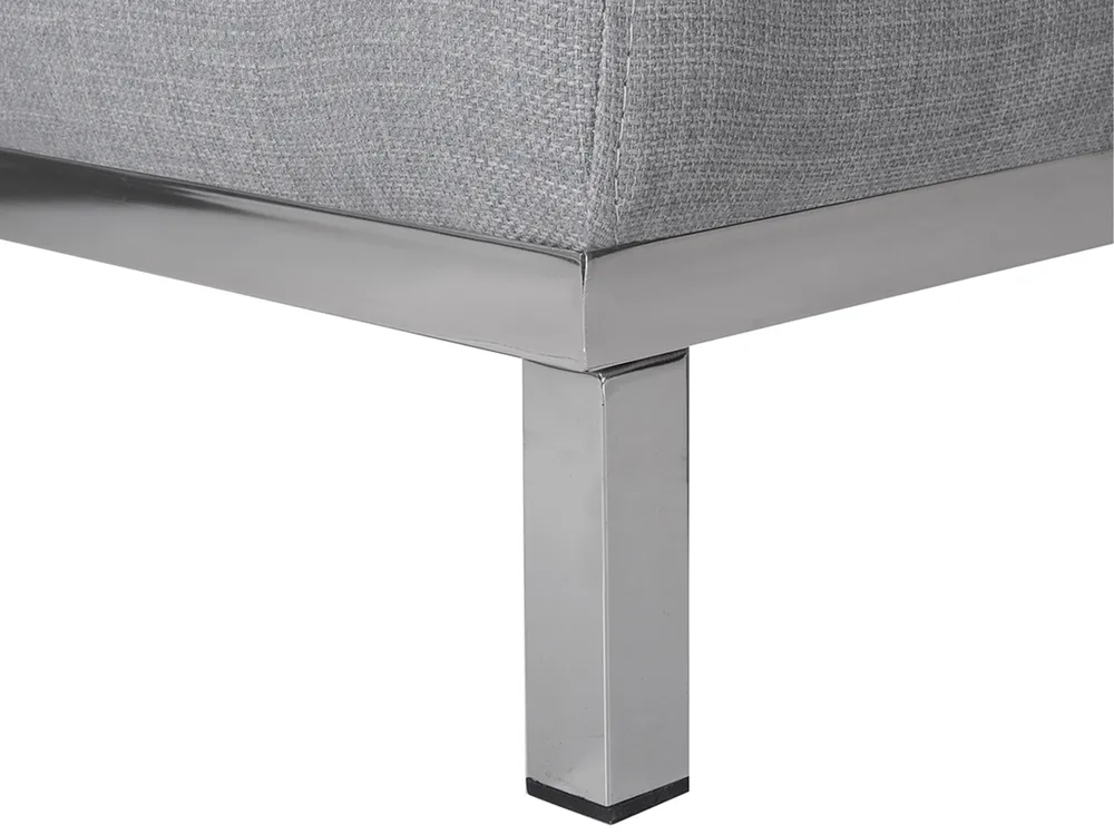 Corner Sofa 4 Seater OSLO Fabric Light Grey Right Hand_693563