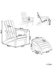 Gartenstuhl ADIRONDACK mit Fußstütze Blau_809500