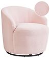 Drehsessel DAVIK Bouclé Pastellrosa