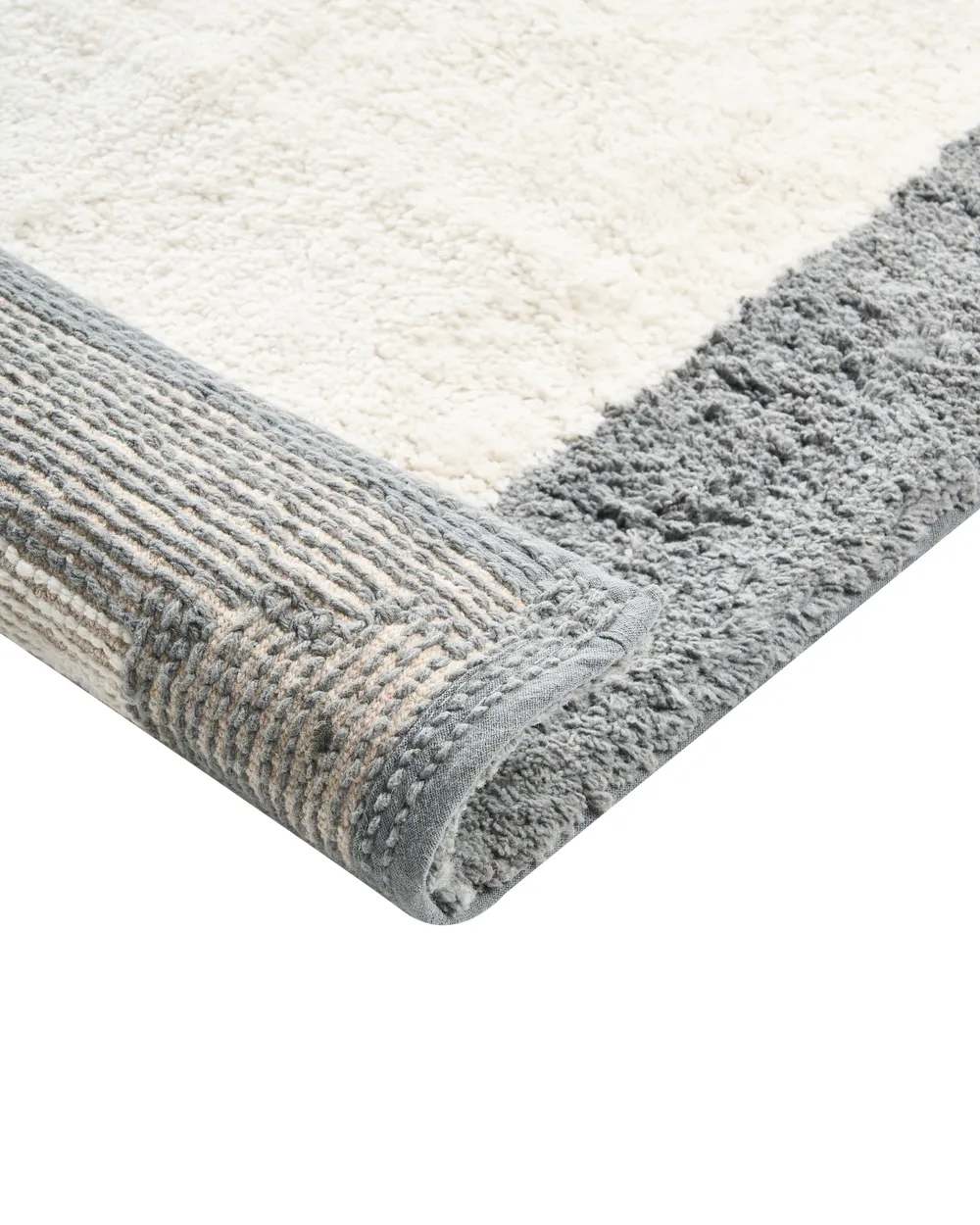 Badematte KABRI Grau / Beige 60 x 90 cm Baumwolle_1025956
