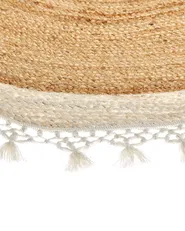 Teppich MARTS Weiß ø 140 cm Jute_869905