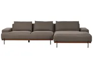 Ecksofa 4-Sitzer MARIFERD Stoff Braun linksseitig_903204
