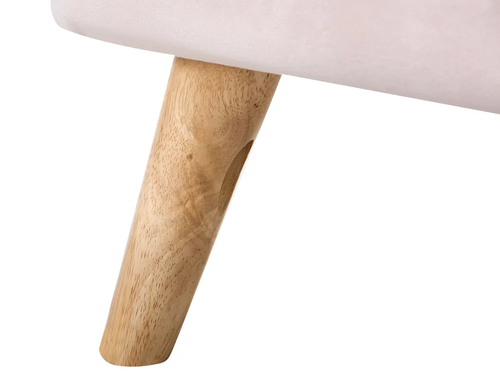 Bett mit Lattenrost Samtstoff RENNES 90 x 200 cm Pastellrosa_1068269