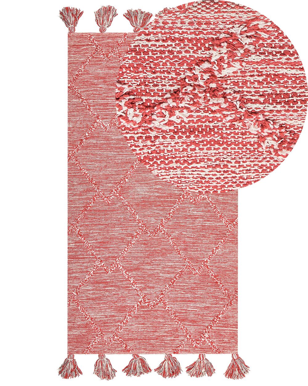 Preproge NIGDE Rdeča 80 x 150 cm Bombaž