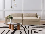 Sofa 3-Sitzer VINSTRA Stoff Taupe_928398