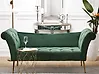Chaiselongue NANTILLY Samtstoff Dunkelgrün