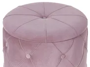 Pouf mit Stauraum 2er Set PUEBLO Samtstoff Rosa_881648