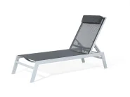 Sonnenliege CATANIA mit Relaxfunktion Metall Schwarz_505039
