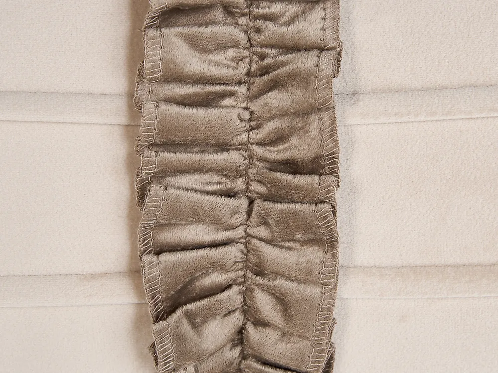 Dekokissen 2er Set BELLE 30 x 50 cm Samtstoff Hellbeige Ohne Muster_1168725