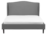 Bett mit Lattenrost Stoff COLMAR 140 x 200 cm Grau_711756