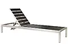 Sonnenliege NARDO mit Relaxfunktion Metall Schwarz / Silber