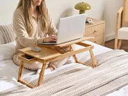 Foldable Lap Desk ORGE 57 cm 35 cm Light Brown_1074330