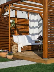 Gartensofa 3-Sitzer FORLI Rattan Naturfarben_827520