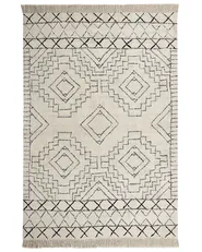Teppich ZEYNE Beige 160 x 230 cm Baumwolle_840041