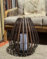 Solarbetriebene Laterne LUFUPA 61 cm Dunkelbraun_1158641