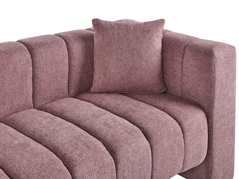 Rechtsseitige Chaiselongue LANNILS Stoff Rosa_942014