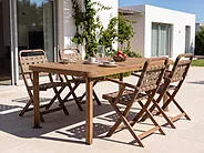 Outdoor Dining Table for 6 RONCELLO 180 cm 90 cm Acacia Wood Brown_1156006