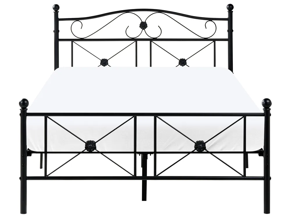 Bed Metal RODEZ 120 x 200 cm (EU Small Double) Black_1026510