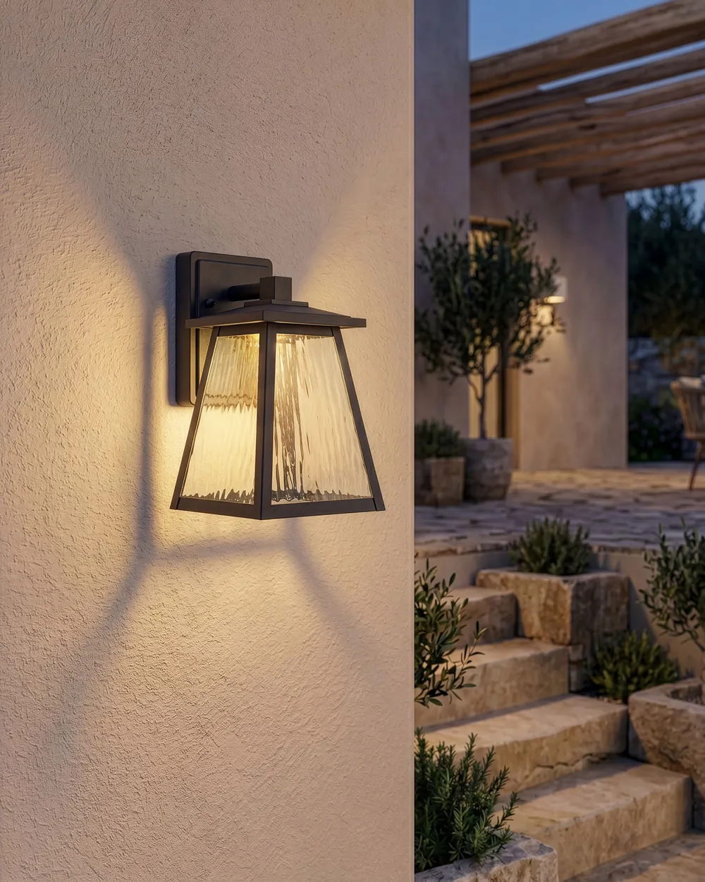LED Außenwandleuchte SIRET Schwarz