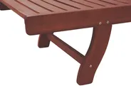 Sun Lounger with Cushion TOSCANA PREMIUM Reclining Acacia Wood Blue_1070428