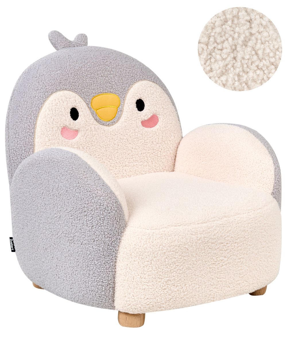Fauteuil pour enfants Pingouin FYN Bouclé Gris