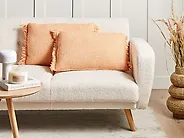 Dekokissen 2er Set TANSY 40 x 60 cm Baumwolle Orange Ohne Muster_1183466