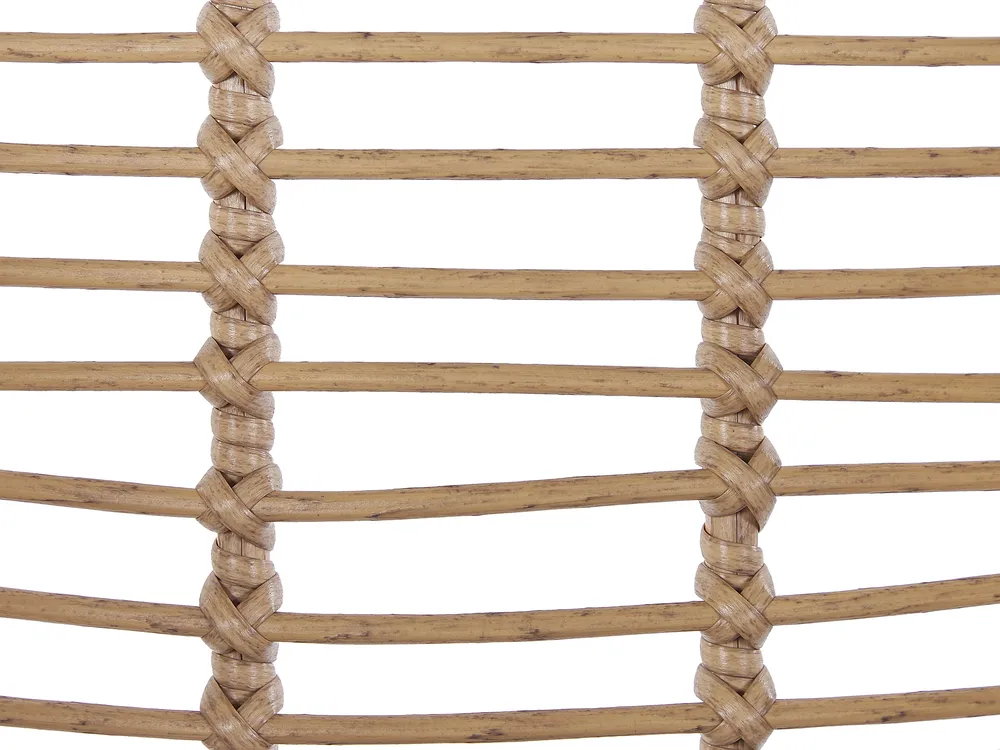 Bistro Set inkl. Kissen TROPEA II Polyrattan Naturfarben_812338