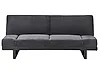 Schlafsofa 2-Sitzer YORK Chenillegewebe Schwarz