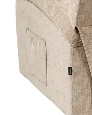 Electric Recliner Chair RISE with Footrest Fabric Beige_938743