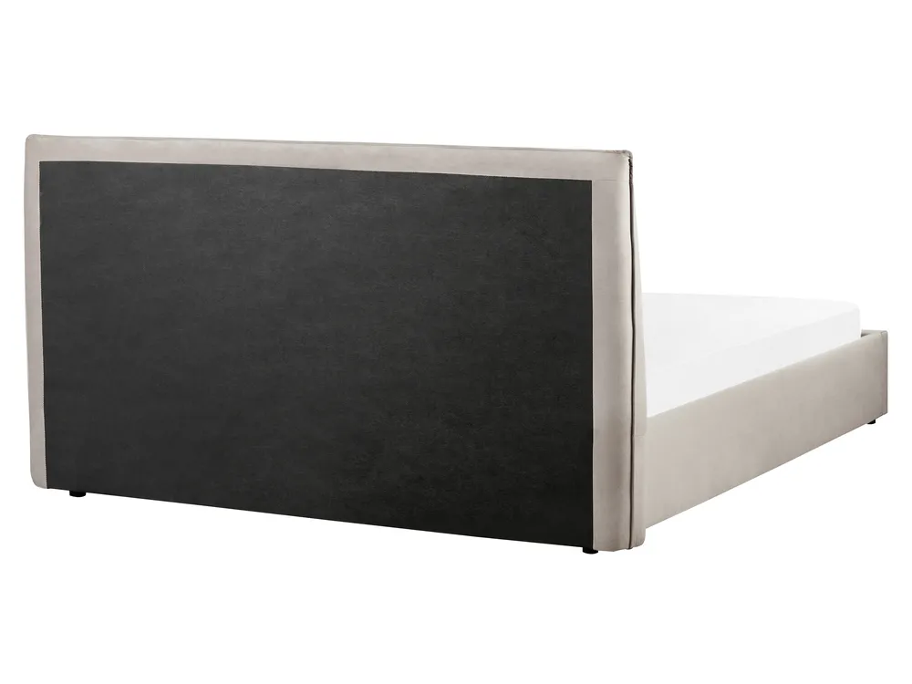 Ottoman Bed LAVAUR Velvet Taupe 160 x 200 cm (EU King Size)_985968