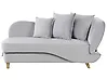 Rechtsseitige Chaiselongue MERI mit Stauraum Samtstoff Hellgrau
