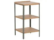 Outdoor-Küche 3er Set mit Spüle IVREA Braun / Silber zertifiziertes Akazienholz_988481