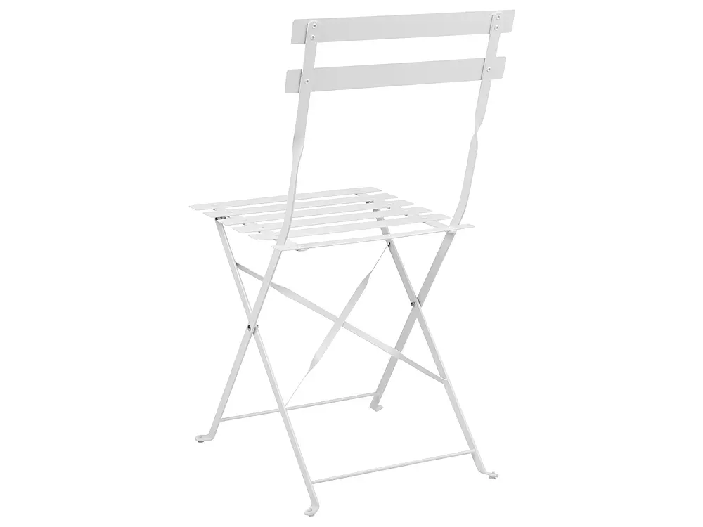 Bistro Set klappbar FIORI Metall Weiß_920567