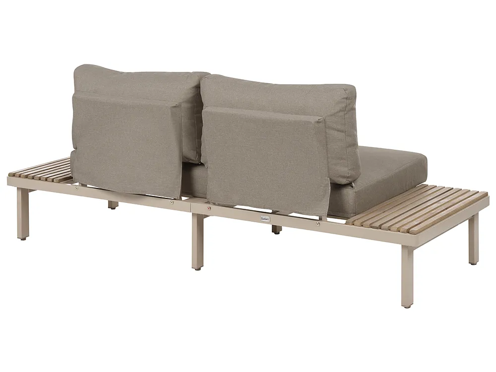 Garden Sofa 2 Seater FIVIZZANO Acacia Wood Beige_1159442