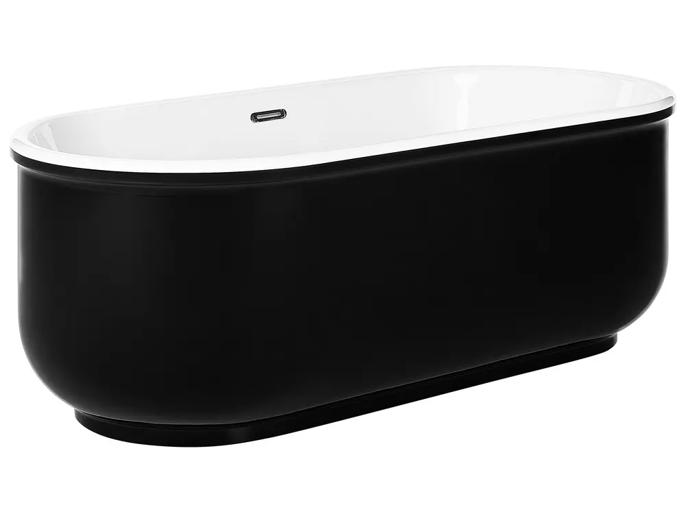 Freistehende Badewanne PINEL 170 x 80 cm Schwarz_812579