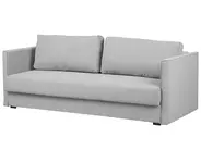 Sofa Bed 3 Seater EKSJO with Storage Fabric Light Grey_729039