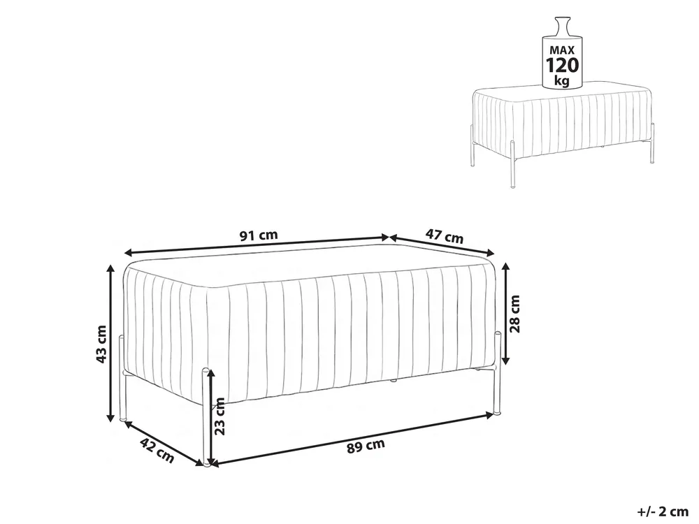 Polsterbank UTAH Samtstoff Grau_1047052